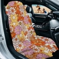 thumbnail image 2 of Kuiaobaty Groovy Flower Print Car Seat Towel Covers Front Seats 60 x 33 Inch Absorbent Microfiber Towels with Storage Bag 60 x 33 Inch Non Slip Car Seat Shield Protector, Orange, 2 of 7