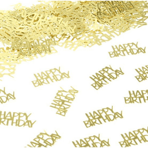 100PCS Happy Birthday Gold Confetti, Metallic Foil Table Scatter, Birthday Party Decoration