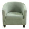 thumbnail image 3 of DYstyle Jacquard Tub Chair Slipcover Single Armchair Accent Chair Barrel Sofa Slipcover Elastic Spandex Solid Stretch Sofa Cover, 3 of 5