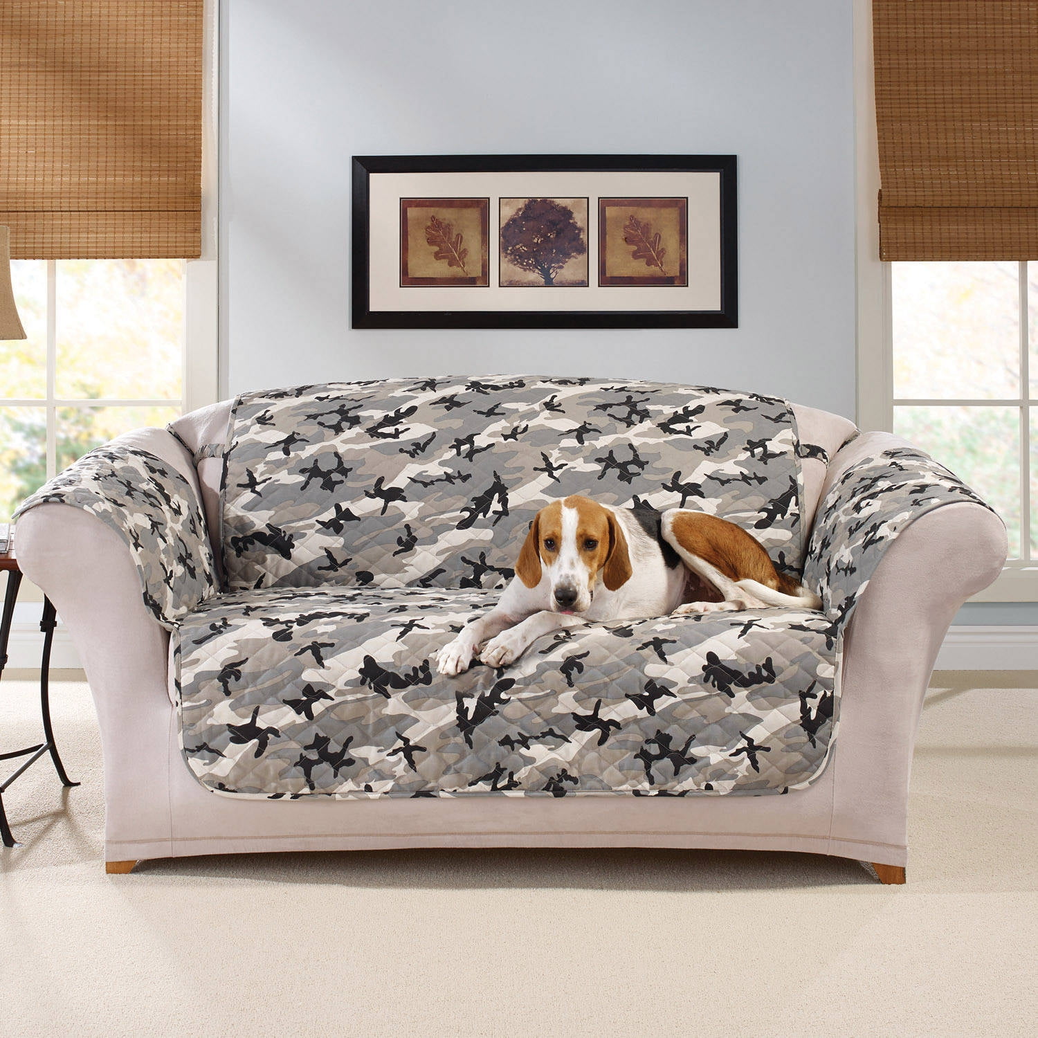 Sure Fit Camouflage Pet Loveseat Cover with Strap