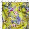 thumbnail image 2 of Soimoi Yellow Heavy Satin Fabric Leopard Animal Skin Printed Fabric 1 Yard 54 Inch Wide, 2 of 6
