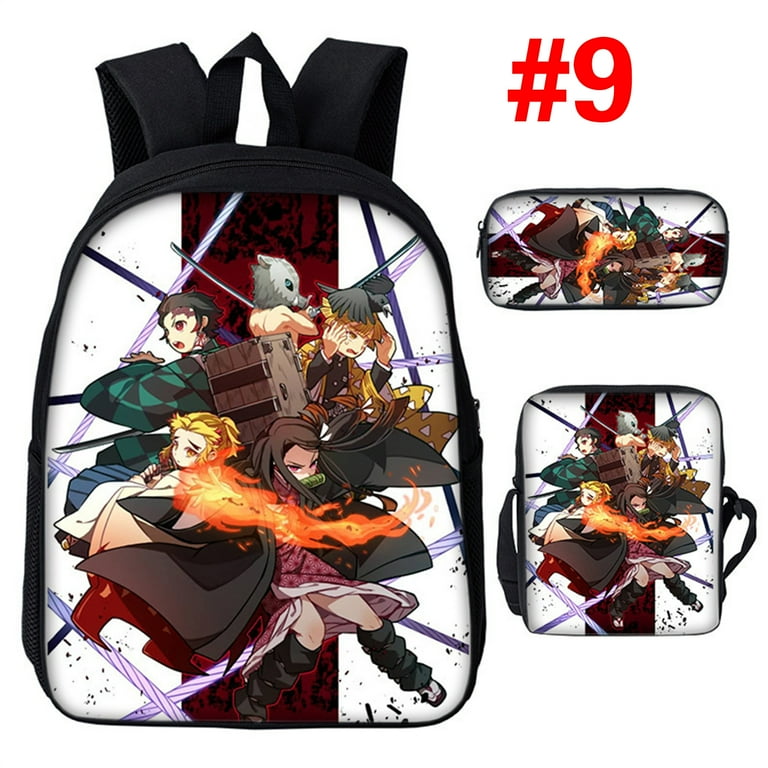 Backpacks of Demon Slayer 3PCS Demon Slayer Kimetsu No Yaiba