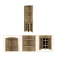 thumbnail image 3 of FM FURNITURE Bouvet Corner Bar Cabinet Macadamia (beige) Engineered Wood, 3 of 7