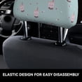 thumbnail image 4 of Kdxio Milk Tea Pattern Print 2 Piece Car Head Rest Covers Set Auto Front/Rear Seats Headrest Cover Universal Fit Most Cars,Sedan, SUV, 4 of 9