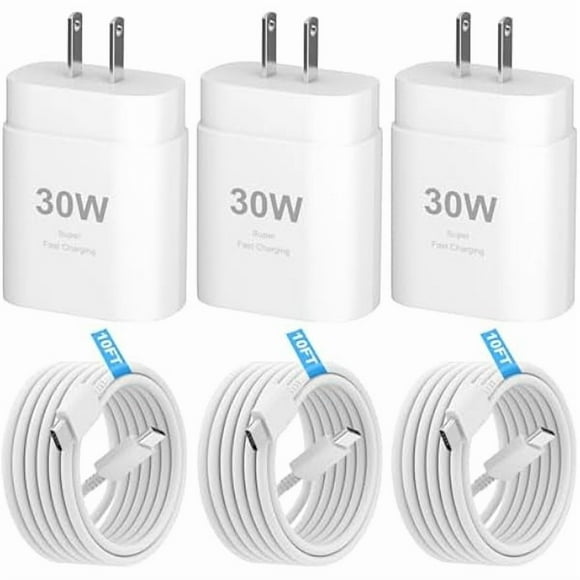 ccwmincc iPhone 17 16 Pro Max Charger 30W USB C Charger Block Fast Charging with 10FT Long Type C Cord Cable for iPhone 17 16 Pro/Pro Max/Plus, iPad Pro/Mini/Air, Samsung Galaxy S25/S24/S23/