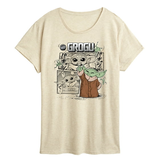 Star Wars - The Mandalorian Grogu Panels  - Wo Men's Short Sleeve Graphic T-Shirt