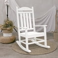 thumbnail image 6 of TORVA Patio Rocking Chairs, All Weather High Back Porch Glider Outdoor Garden Rocker, White, 6 of 6
