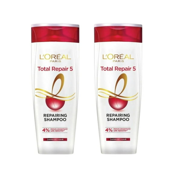 Loreal Paris Elseve Complete Repair 5 Structuring Treatment Shampoo for Damaged Hair 300 ml 2 Pack