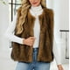 thumbnail image 1 of Chaqueta de abrigo cálida para mujer, de invierno, lisa, con cuello en V y sin mangas., 1 of 7