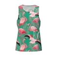 thumbnail image 4 of Haiem Tropical Flamingo Men Workout Tank Top Gym Bodybuilding Sleeveless Muscle T Shirts Athletic Tank Breathable Workout Shirt-Small, 4 of 9
