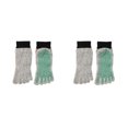 thumbnail image 4 of Redempat Feet In Style Cut Resistant Socks For Outdoor Adventures Five Toe Separation Is Gray green Black bin 2Set, 4 of 6