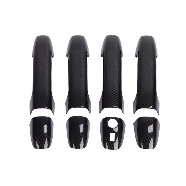Cubierta De La Manija De La Puerta Exterior, Cubierta De La Manija De La Puerta Exterior Del Automóvil Resistente Al Desgaste Estilo De Fibra De Carbono De Moda Suave Para El