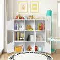 thumbnail image 4 of Gymax 9 Cube Bookcase Cabinet Wood Bookcase Storage Shelves Room Divider Organization, 4 of 10