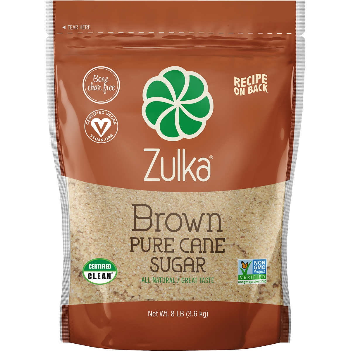 Zulka Pure Cane Brown Sugar, 8 Pounds