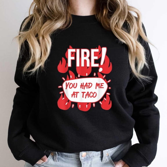 Funny Fire Taco Sauce, Hot Sauces Group Halloween Costume Graphic - Limited Edition SW21798 Unisex Sweatshirt, Up to Size 5XL