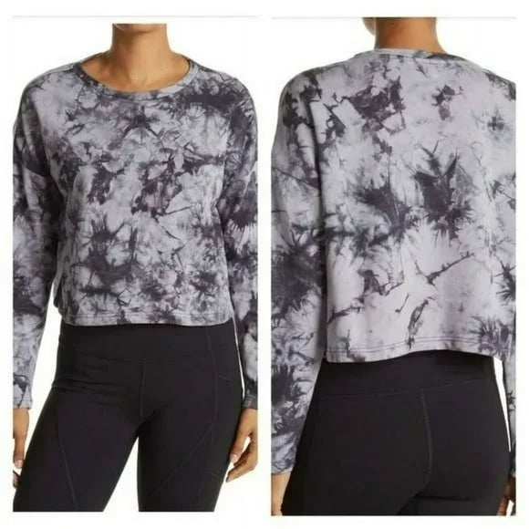 Z By Zella Long Sleeve Meadow Pullover Sweater In Black Size M