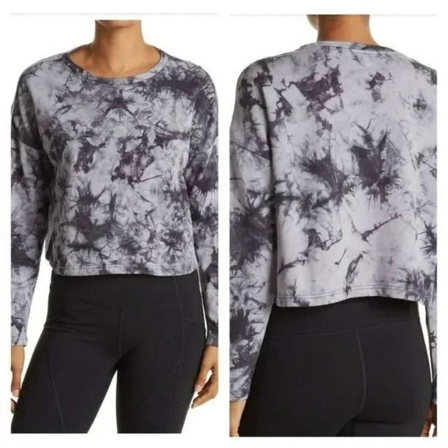 Z By Zella Long Sleeve Meadow Pullover Sweater In Black Size M
