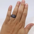 thumbnail image 6 of GY 3pcs Black Gold Plated Purple 1CT CZ Women Wedding Ring Sets for Woman Engagement Ring, 6 of 6