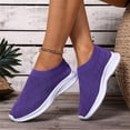 thumbnail image 6 of Women's Knitting Flat Sneakers Breathable Elastic Woven Mesh Comfortable Arch Support Orthopedic Slip-on Non-Slip Sport Shoes Comfy Lightweight Walking Running Tennis Gym Casual Athletic Loafers 36, 6 of 6