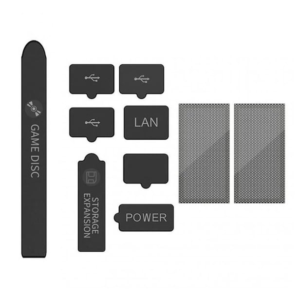 Seitruly Cubiertas de conector de consola de juegos Puertos blandos de silicona Tapones de polvo Kit de protectores Kit de mantenimiento Videojuegos y accesorios
