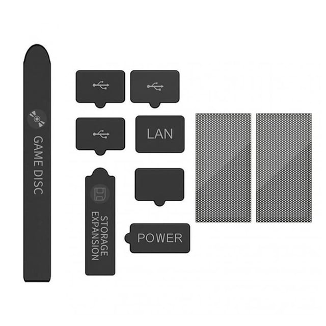 Seitruly Cubiertas de conector de consola de juegos Puertos blandos de silicona Tapones de polvo Kit de protectores Kit de mantenimiento Videojuegos y accesorios