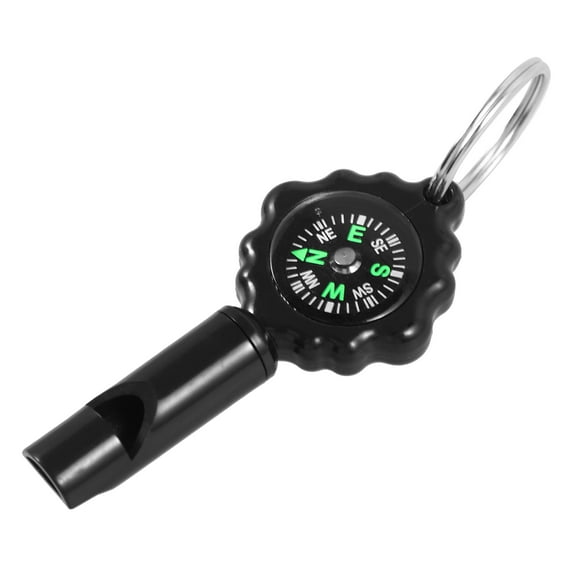 OFFIGAM Compass Whistle Keychain, Assorted Colors, Durable Outdoor Survival Gear, 1 Piece
