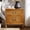 Acorn, variant on HULALA HOME Fluted End Table with Solid Wood Legs, Farmhouse 2 Drawers End Table with Charging Station, Acorn