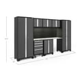 thumbnail image 3 of NewAge Products Bold Series Gray 8 Piece Cabinet Set, Heavy Duty 24-Gauge Steel Garage Storage System, Slatwall / LED Lights Included, 3 of 5