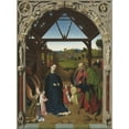 thumbnail image 2 of Petrus Christus 14x18 Gold Ornate Wood Frame and Double Matted Museum Art Print Titled - The Nativity (C. 1450), 2 of 4