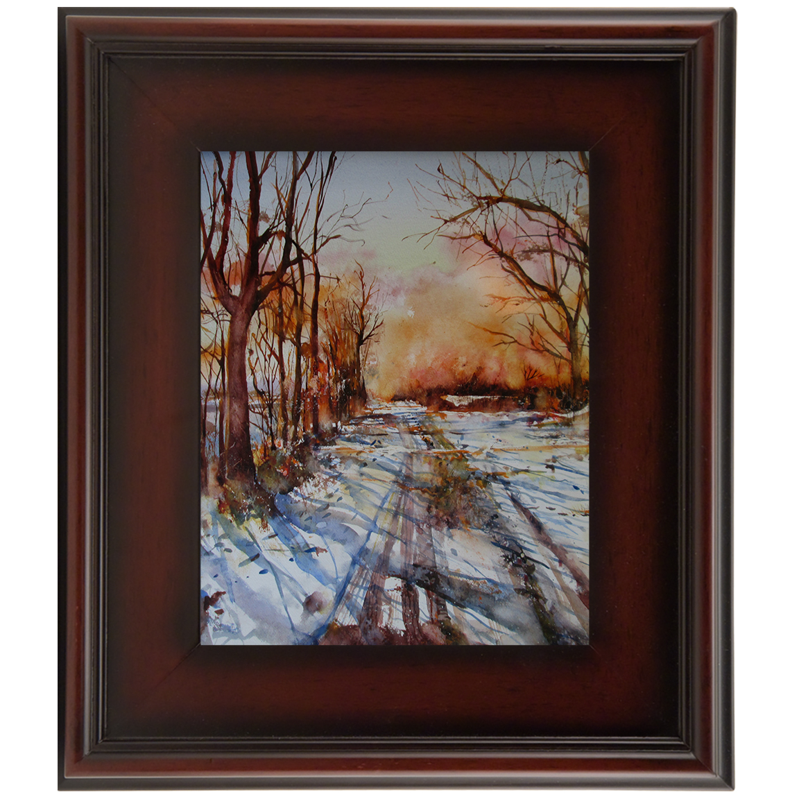 Creative Mark Plein Air Wooden Picture Frame - 12X16 Mahogany -  Professional Single Frame for Art Panels, Stretched Canvas, Pictures and  More 