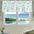 thumbnail image 3 of Valance for Windows,Watercolor Green Flowers Valances Curtain Rod Pocket Valance for Kitchen Bedroom Living Room Bathroom,Classic Country Floral Art Short Curtains Window Treatment 54x18in, 3 of 9