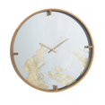 thumbnail image 1 of HomeRoots 401312 Moderne 16 Po Or & Horloge Murale Ronde Miroir, 1 of 1