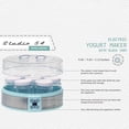 thumbnail image 6 of Studio 54 Yogurt Maker Machine with 7 Reusable Glass Jars (6oz Each), Probiotic Greek Yogurt Maker with Precise Time & Temperature Controls, Retro Blue Digital Yogurt Maker, 6 of 11