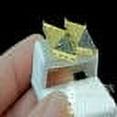 thumbnail image 3 of Black/White Lab Diamond Yellow Gold Finish Square Screw Back Stud Earring 20 mm, 3 of 4