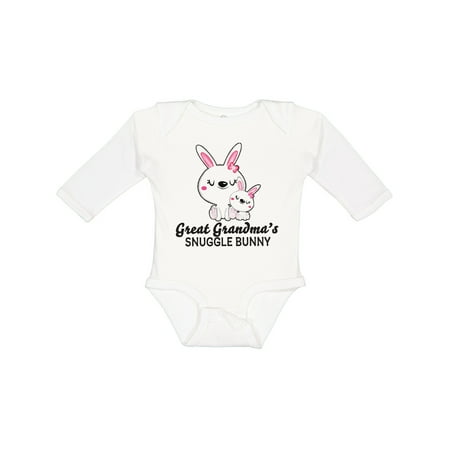 

Inktastic Great Grandmas Snuggle Bunny Easter Gift Baby Girl Long Sleeve Bodysuit