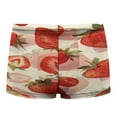 thumbnail image 2 of Strawberry Fruit Watercolor Men's Mesh Boxer Briefs Cooling Breathable Sports Underwear Vertical Fly, 2 of 5