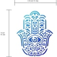 thumbnail image 3 of 6.3 Hamsa Hand Stainless Steel Stencils Lotus Yoga Journal Metal Stencil Mandala Hand Eyes Flower, 3 of 7