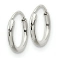 thumbnail image 2 of Primal Silver Sterling Silver 1.3mm Hoop Earrings, 2 of 5