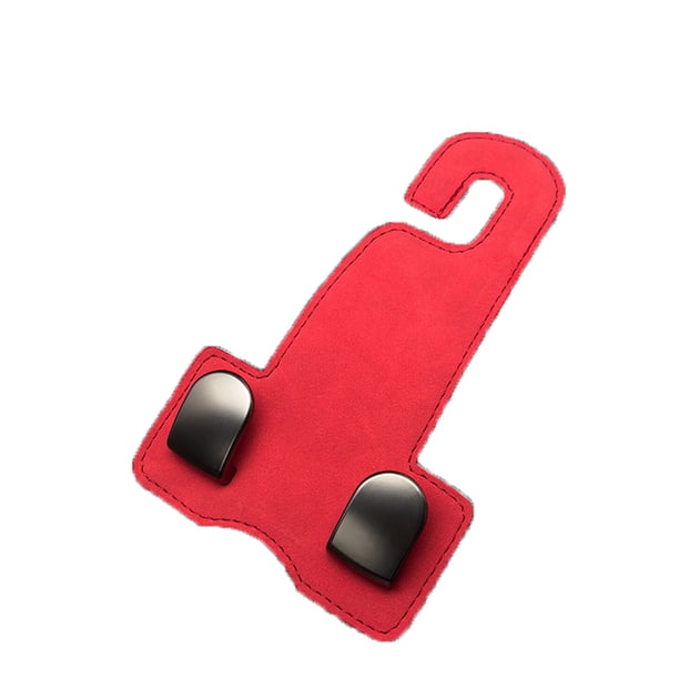 Ganchos dobles para el respaldo del asiento del coche - Piel, 2 en 1, para colgar bolsos y carteras