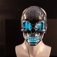 thumbnail image 2 of LED Skull  El Wire Lighted   3 Flashing Modes for Cosplay Costume Party Supplies, 2 of 8