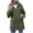 #0007-Army Green, variant on Women All-Season Rain Jacket Waterproof Hooded Lightweight Windbreaker for Outdoor & Travel