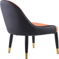 thumbnail image 6 of YesFashion Modern Dining Chair Set Of 2, Armrest Leather Upholstered Accent Dining Chair with Plastic Tube Plug for Kitchen Dining Room Living Room Apartment, 6 of 7