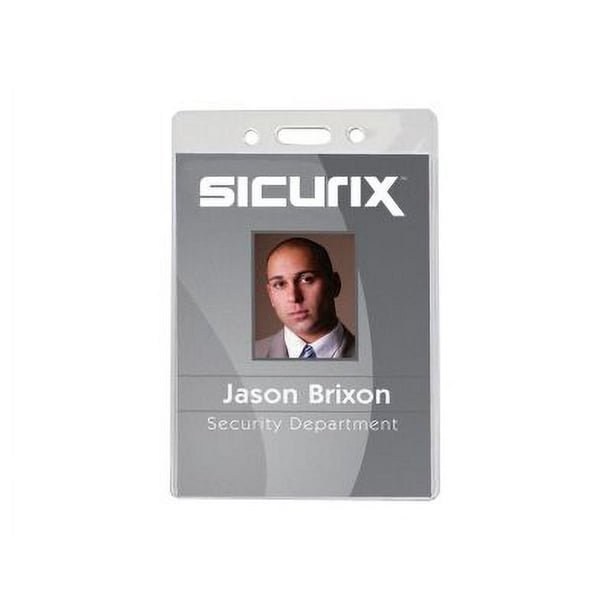 SICURIX - Porte-Badge Nominatif - pour (Lot de 50)