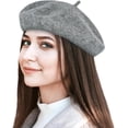 thumbnail image 4 of Women Wool Beret Hat French Style Solid Color, 4 of 5