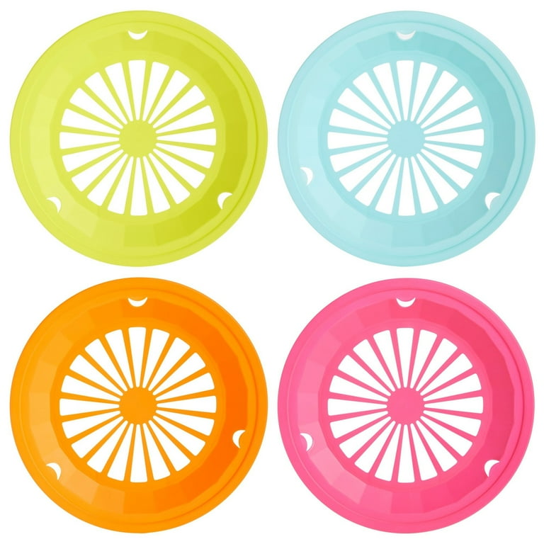 20 Pack 10 inch Reusable Plastic Paper Plate Holders Heavy Duty Picnic Supplies Holds 9 Party Plates 4 Colors