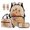 Donut Capybara, variant on Jeiento Kids Backpack And Lunch Box Set 4 Piece 17 Inch White Shark Water-Resistant Polyester School Supplies for Elementary Boys, Includes Pencil Case, Bookmark