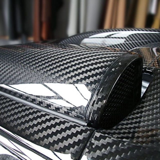 Lubelski 5D Ultra Shiny Glossy Black Carbon Fiber PVC Waterproof Car Wrap Sticker Decal