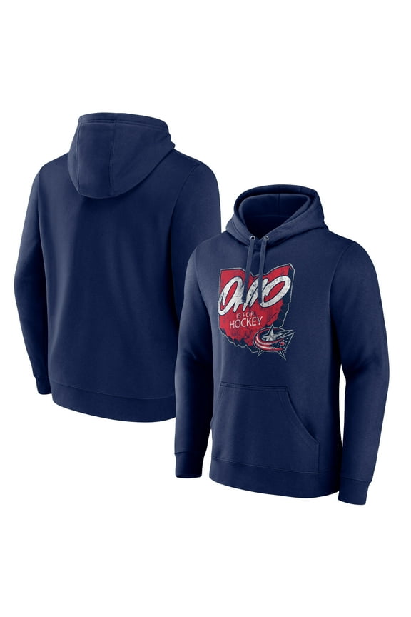 Men's Navy Columbus Blue Jackets Native Pullover Hoodie