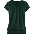 thumbnail image 4 of Summer Short Sleeved V-Neck Casual Solid Color T-Shirt Tops, 4 of 4