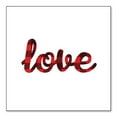 thumbnail image 1 of DistinctInk Custom Bumper Sticker - 8" x 8" Decorative Decal - White Background - Buffalo Love - Red Black Plaid, 1 of 2